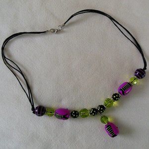Pier 1 Lampwork Bead Halloween Necklace